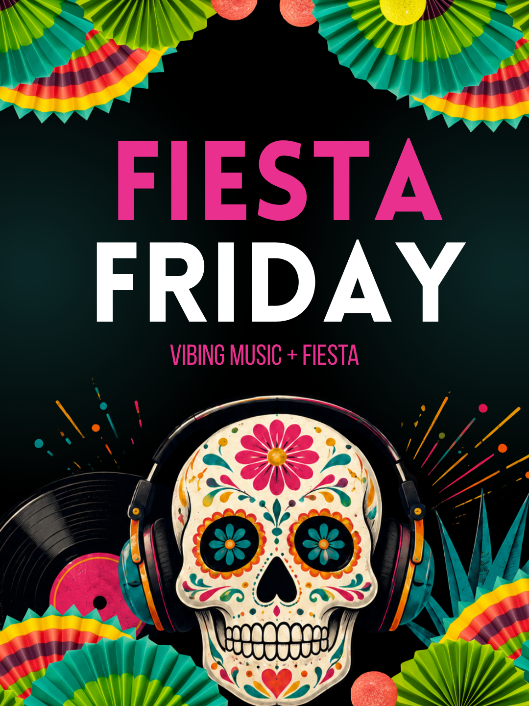 Fiesta Friday vibing music poster